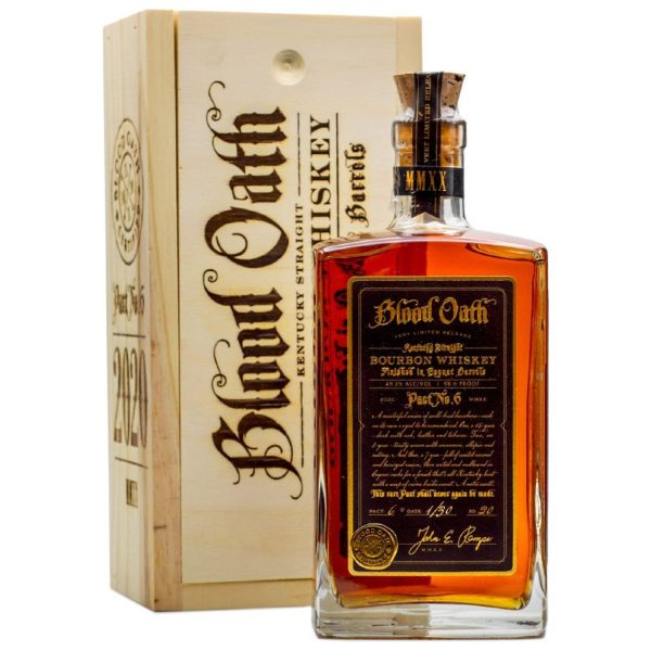 "Blood Oath Bourbon Pact No.6" - Kentucky Straight Bourbon Whiskey - Cassetta legno
